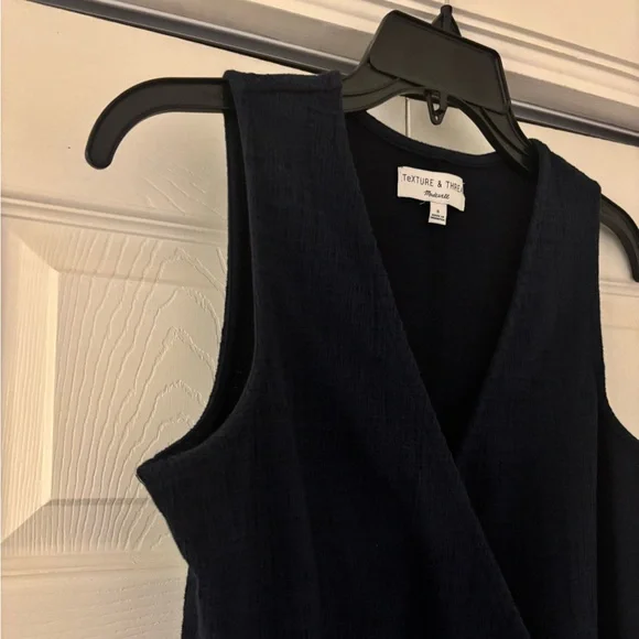 MADEWELL Crosshatch Side-Tie Dress in Deep Indigo - Picture 8 of 13